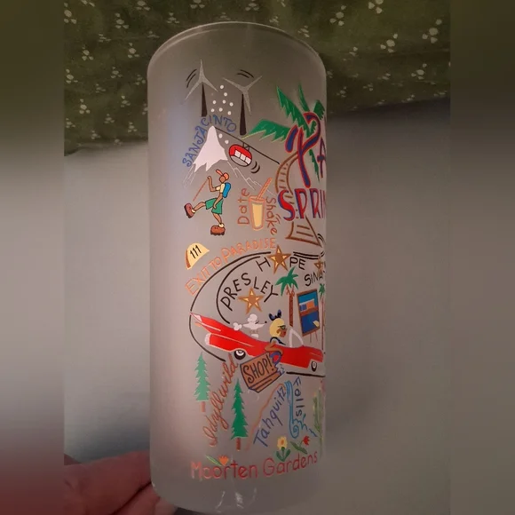 Palm Springs  Frosted Highball Glass Set Of 4 NWT - Picture 3 of 6